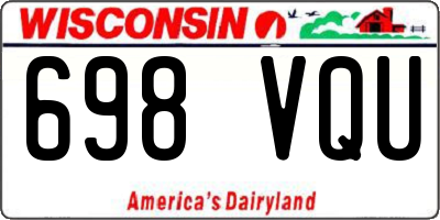 WI license plate 698VQU