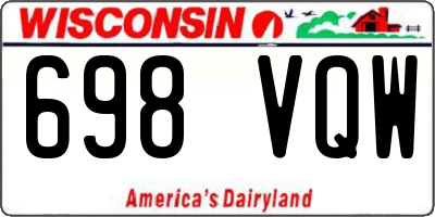 WI license plate 698VQW