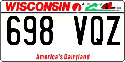 WI license plate 698VQZ