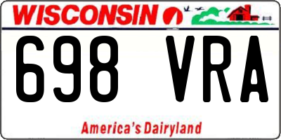 WI license plate 698VRA