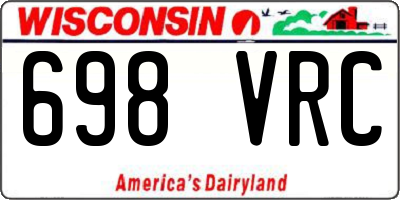 WI license plate 698VRC