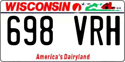 WI license plate 698VRH