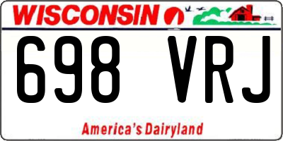 WI license plate 698VRJ