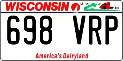 WI license plate 698VRP