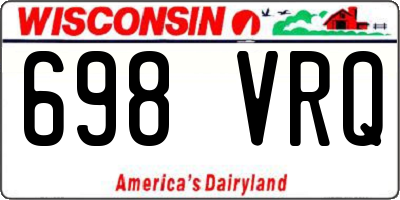 WI license plate 698VRQ