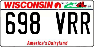 WI license plate 698VRR