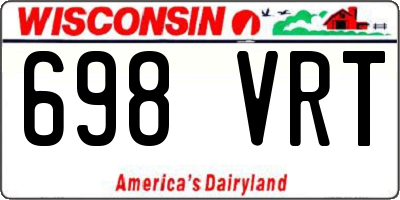 WI license plate 698VRT