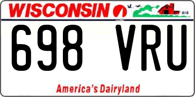 WI license plate 698VRU