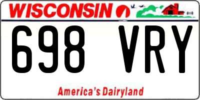 WI license plate 698VRY