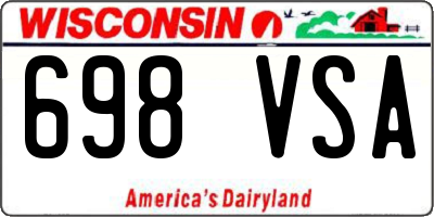 WI license plate 698VSA