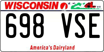 WI license plate 698VSE