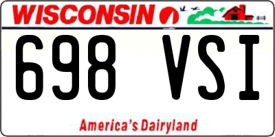 WI license plate 698VSI