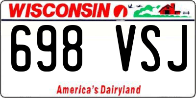 WI license plate 698VSJ
