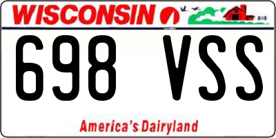 WI license plate 698VSS