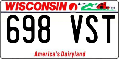 WI license plate 698VST