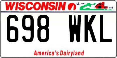 WI license plate 698WKL