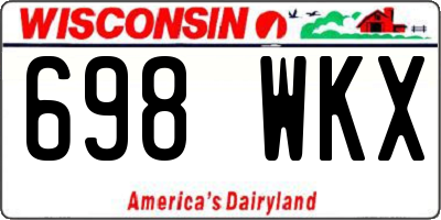 WI license plate 698WKX