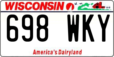 WI license plate 698WKY