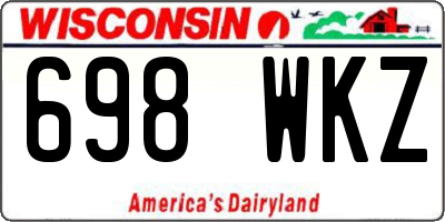WI license plate 698WKZ
