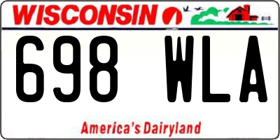 WI license plate 698WLA