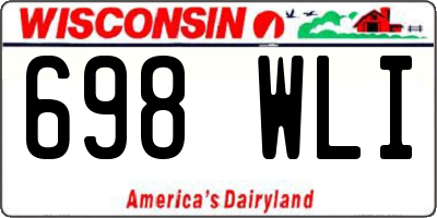 WI license plate 698WLI