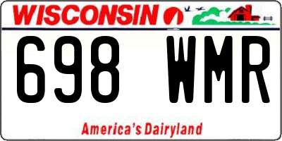 WI license plate 698WMR