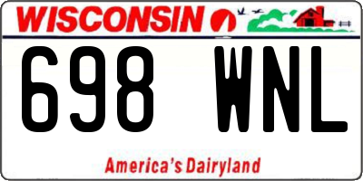 WI license plate 698WNL