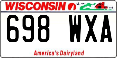 WI license plate 698WXA