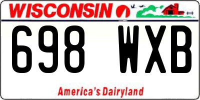 WI license plate 698WXB