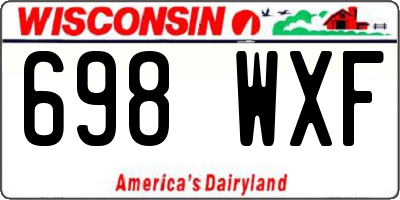 WI license plate 698WXF