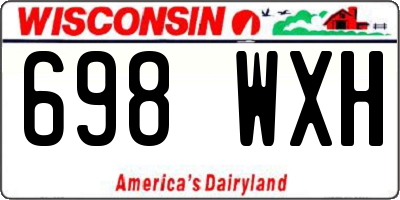WI license plate 698WXH