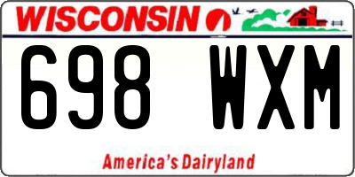 WI license plate 698WXM