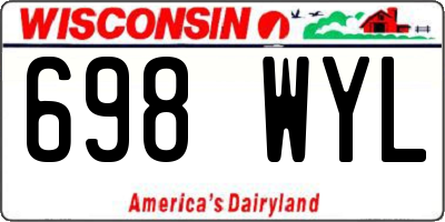 WI license plate 698WYL