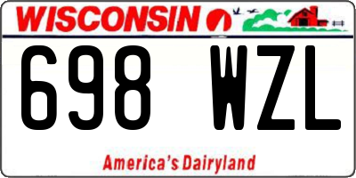 WI license plate 698WZL