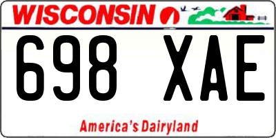 WI license plate 698XAE