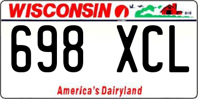 WI license plate 698XCL