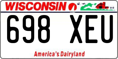 WI license plate 698XEU