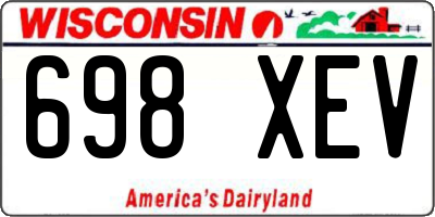 WI license plate 698XEV