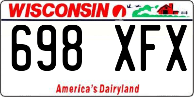 WI license plate 698XFX