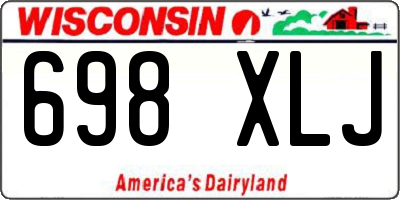 WI license plate 698XLJ