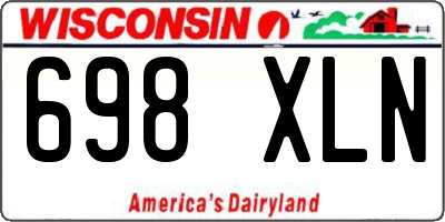 WI license plate 698XLN