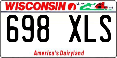 WI license plate 698XLS
