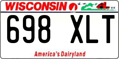 WI license plate 698XLT