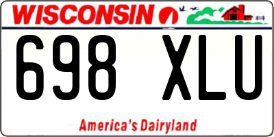 WI license plate 698XLU