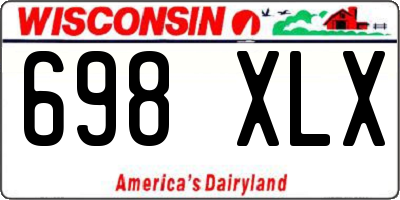 WI license plate 698XLX