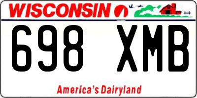 WI license plate 698XMB