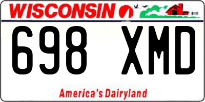 WI license plate 698XMD