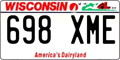 WI license plate 698XME