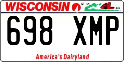 WI license plate 698XMP