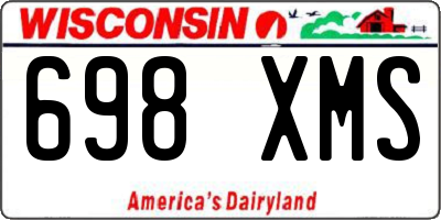 WI license plate 698XMS